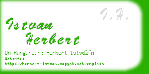 istvan herbert business card